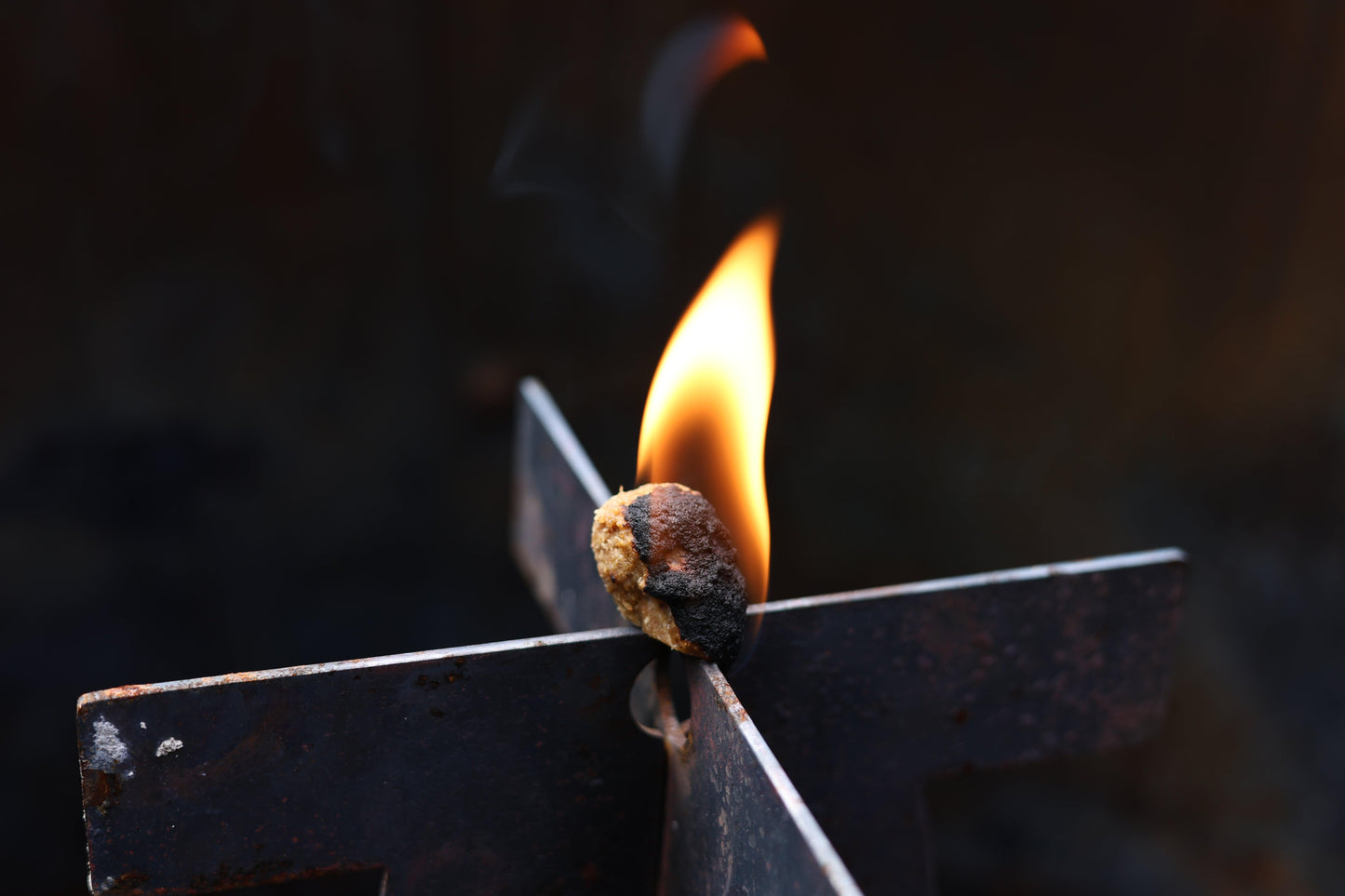 3D mini human skull fire starter, handcrafted from sustainable beeswax and sawdust, ideal for bonfires and spooky events although small they burn consistently to start a fire.